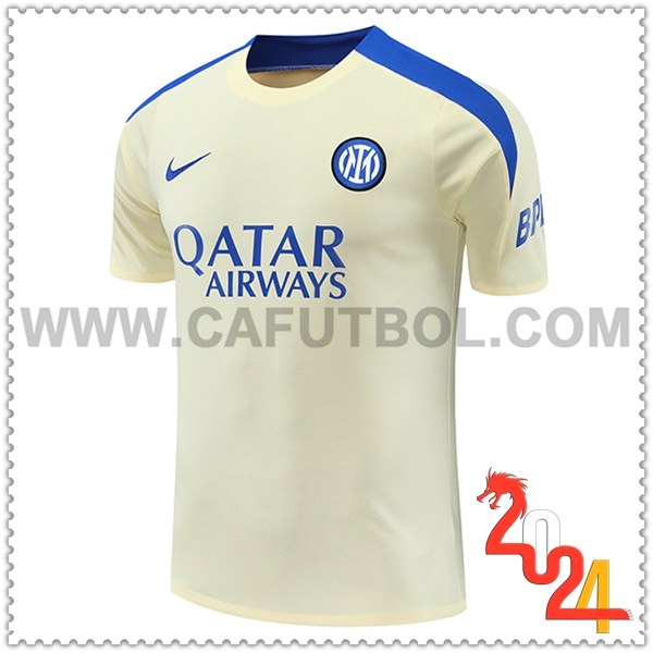 Camiseta Entrenamiento Inter Milan Amarillo/Azul 2024 2025