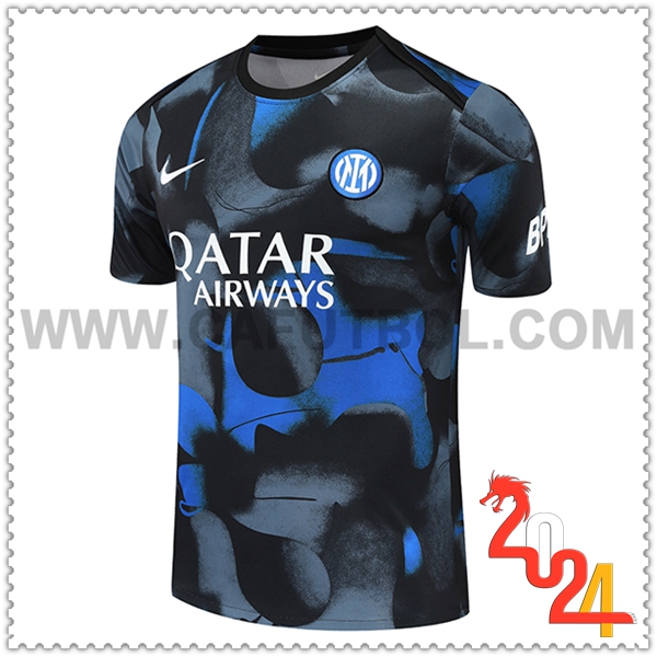 Camiseta Entrenamiento Inter Milan Negro/Gris/Azul 2024 2025