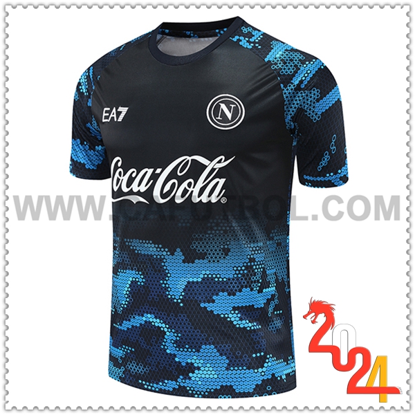 Camiseta Entrenamiento SSC Napoles Negro/Azul 2024 2025