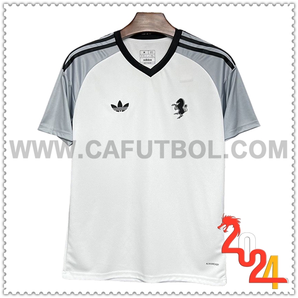 Camiseta Entrenamiento Juventus Blanco/Negro/Gris 2024 2025