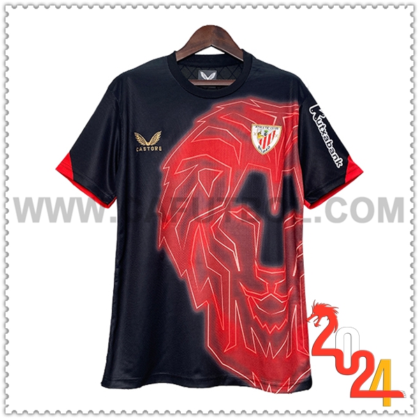 Camiseta Entrenamiento Athletic Bilbao Negro/Rojo 2024 2025