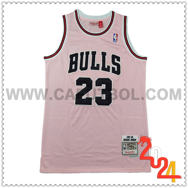 Camisetas Chicago Bulls (JORDAN #23) 2024/25 Rosa/Negro