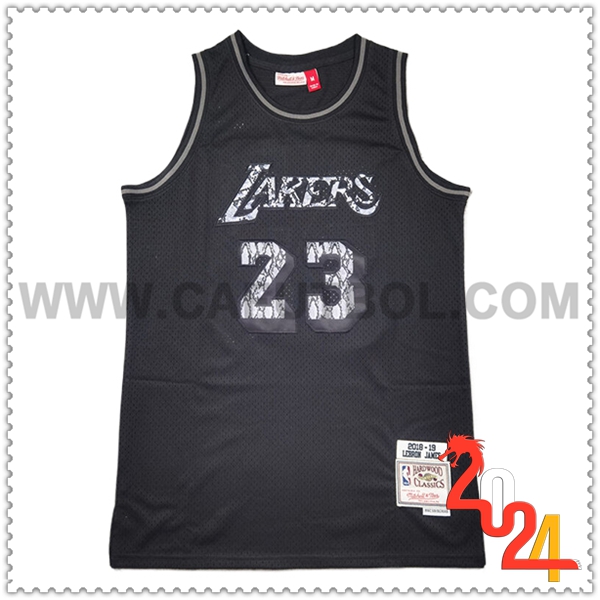 Camisetas Los Angeles Lakers (JAMES #23) 2024/25 Negro/Gris