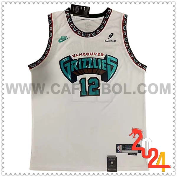 Camisetas Memphis Grizzlies (MORANT #12) 2024/25 Blanco/Verde