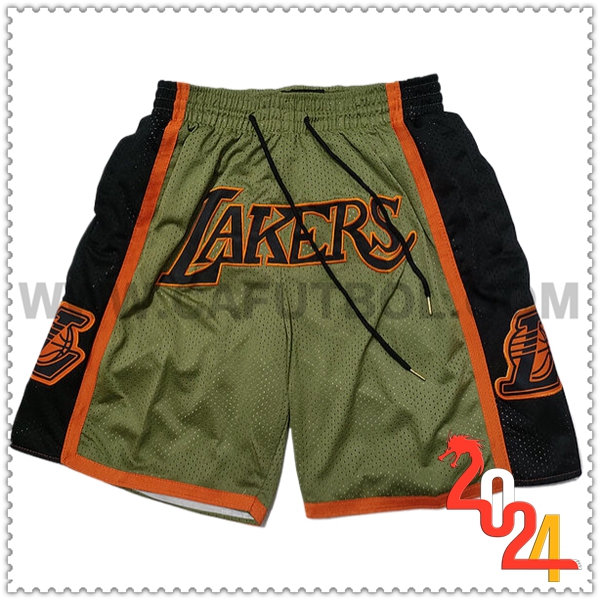 Cortos NBA Los Angeles Lakers 2024/25 Verde/Negro/Naranja