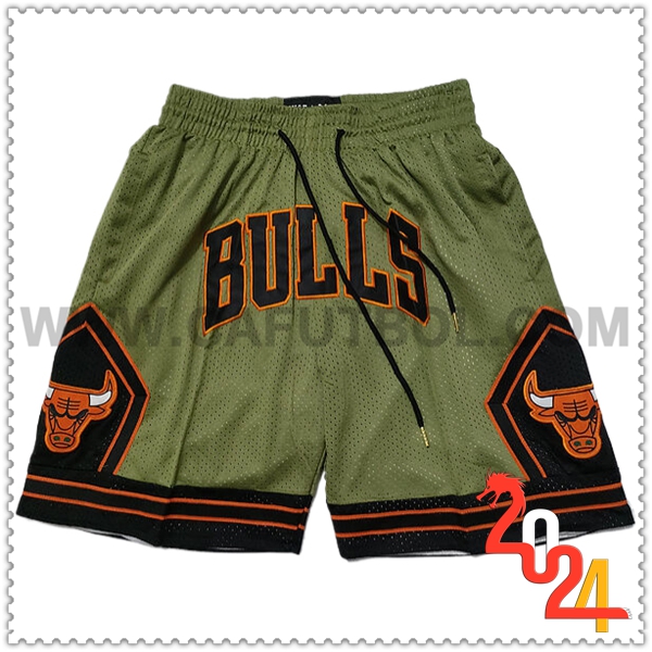 Cortos NBA Chicago Bulls 2024/25 Verde/Negro/Naranja