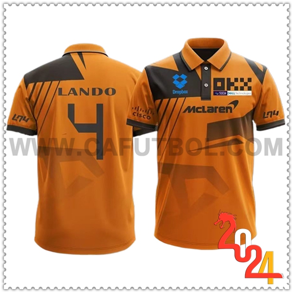 Polo McLaren (LANDO #4) F1 Team Naranja/Gris 2024