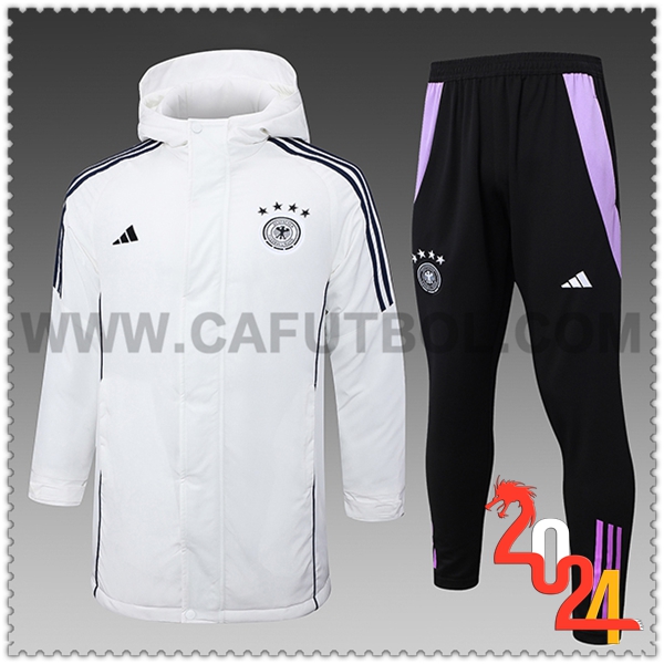 Chandal Plumas Con Capucha Alemania Blanco/Negro/Violeta 2024 2025