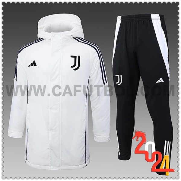 Chandal Plumas Con Capucha Juventus Blanco/Negro 2024 2025