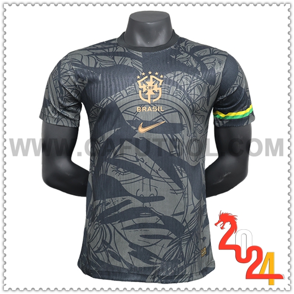 Camiseta Equipo Brasil Negro Edicion especial 2024 2025