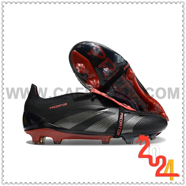 Adidas Zapatos Futbol Predator Elite Tongue FG Negro/Naranja