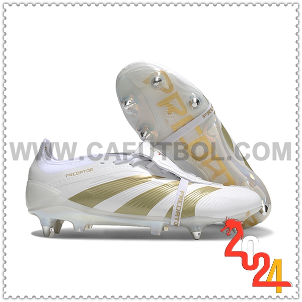 Adidas Zapatos Futbol Predator Elite Tongue SG Blanco/Amarillo