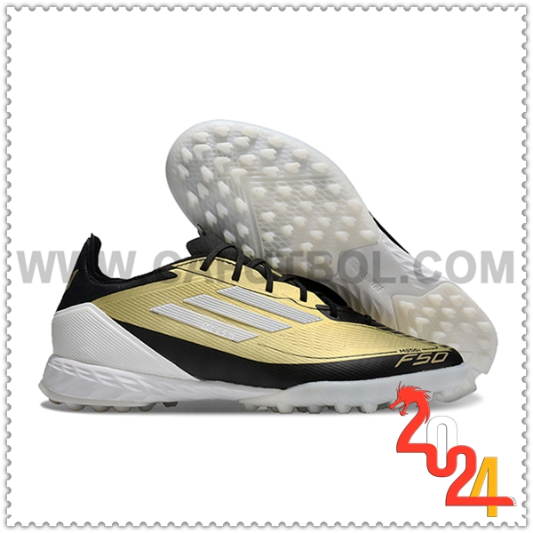 Adidas Zapatos Futbol F50 PRO TF Negro/Amarillo/Blanco