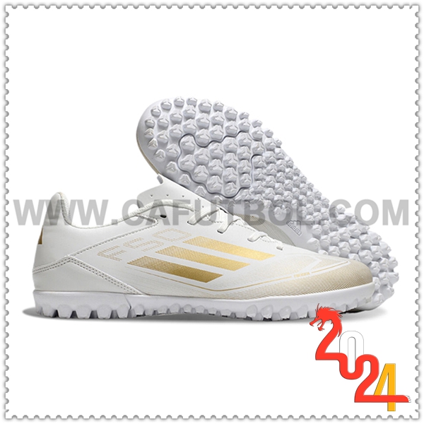 Adidas Zapatos Futbol F50 CLUB TF Blanco/Amarillo