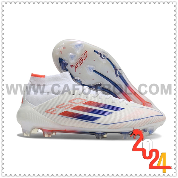 Adidas Zapatos Futbol F50 ELITE MID FG W Blanco/Naranja/Violeta