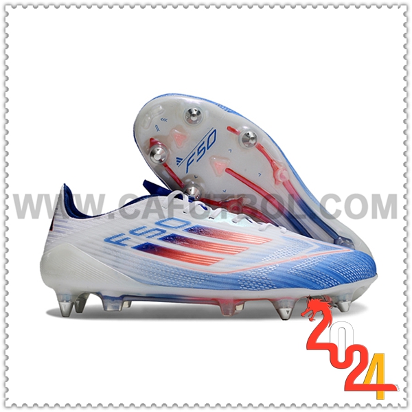 Adidas Zapatos Futbol F50 ELITE SG Blanco/Azul/Naranja