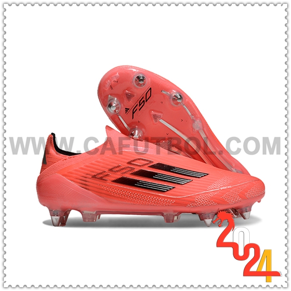 Adidas Zapatos Futbol F50 Elite Laceless SG Naranja/Negro