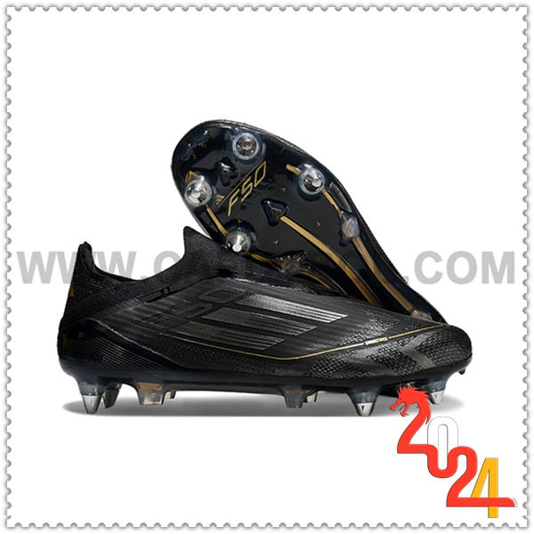 Adidas Zapatos Futbol F50 Elite Laceless SG Negro/Amarillo