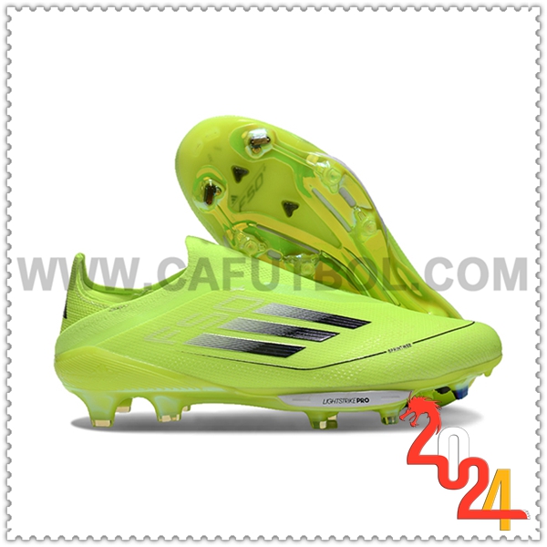 Adidas Zapatos Futbol F50 Elite Laceless SG Verde/Negro