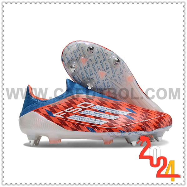 Adidas Zapatos Futbol F50 Elite Laceless SG Naranja/Azul