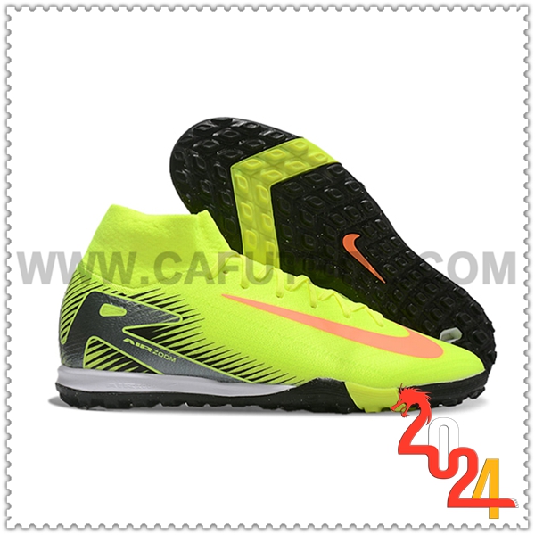 Nike Zapatos Futbol Air Zoom Mercurial Superfly X Elite TF Amarillo/Negro/Naranja