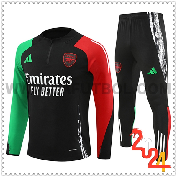 Chandal Futbol Arsenal Negro/Verde/Rojo 2024 2025 -03