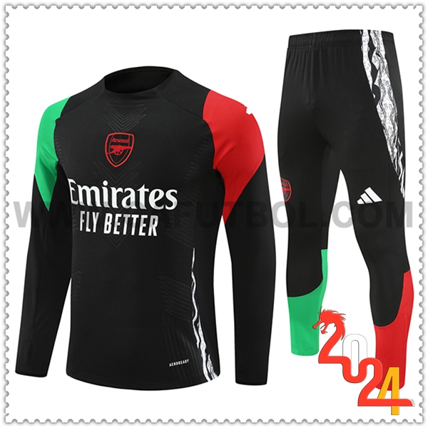 Chandal Futbol Arsenal Negro/Verde/Rojo 2024 2025 -02