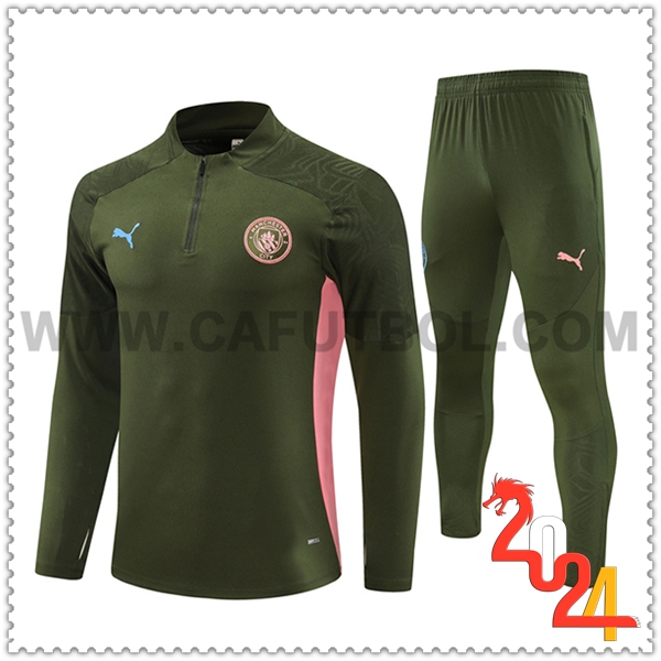 Chandal Futbol Manchester City Verde/Rosa 2024 2025