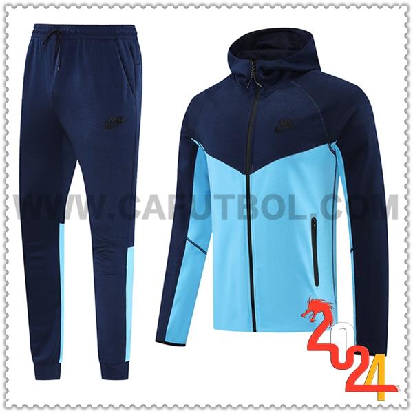 Chaqueta Con Capucha Chandal Rompevientos Adidas Azul 2024 2025