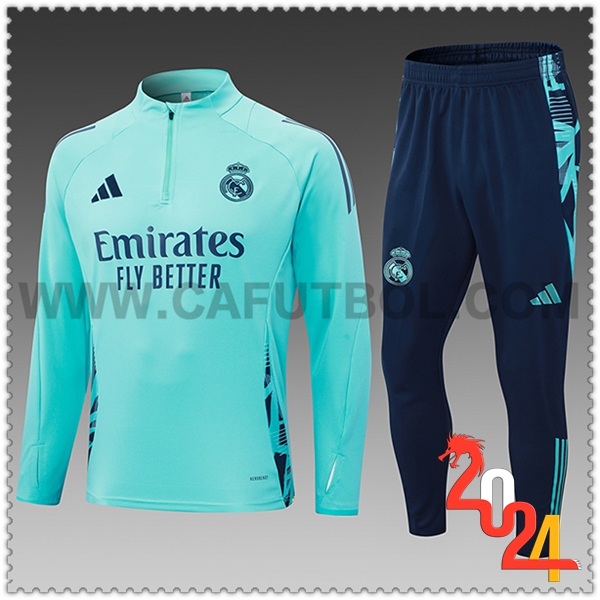 Chandal Futbol Real Madrid Ninos Verde/Azul 2024 2025 -02