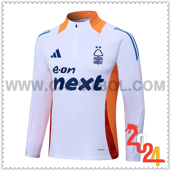 Sudadera Entrenamiento Nottingham Forest Blanco/Naranja/Azul 2024 2025