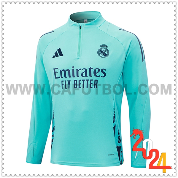 Sudadera Entrenamiento Real Madrid Verde/Azul 2024 2025