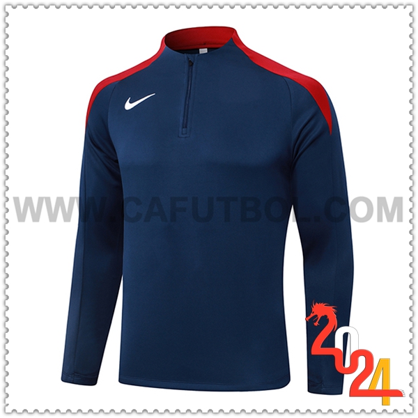 Sudadera Entrenamiento Nike Azul/Rojo 2024 2025