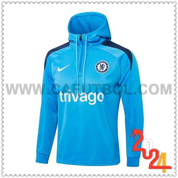 Chaqueta Con Capucha FC Chelsea Azul 2024 2025