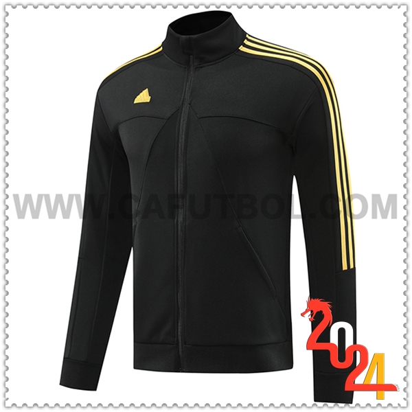 Chaquetas Futbol Adidas Negro/Amarillo 2024 2025