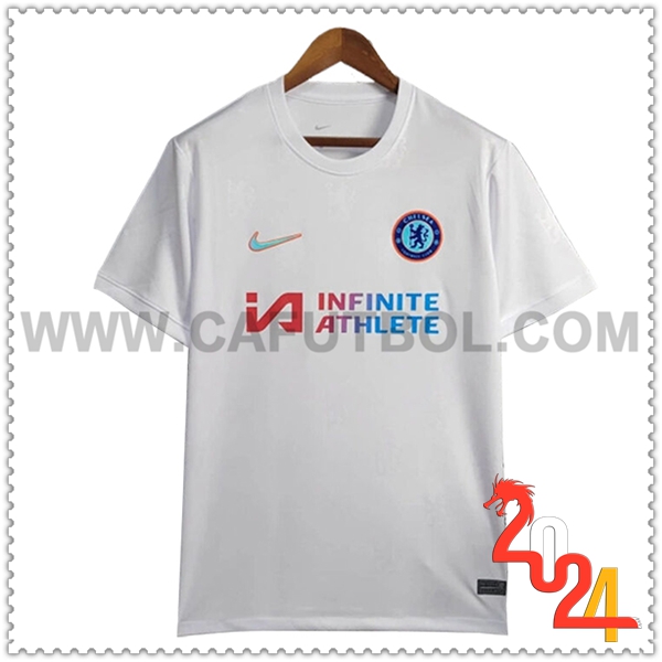 Camiseta Futbol FC Chelsea Blanco Edicion especial 2024 2025