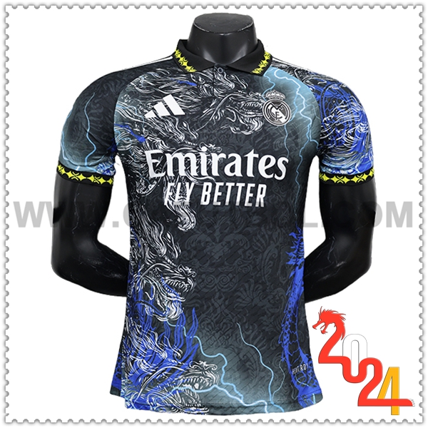 Camiseta Futbol Real Madrid Negro Bleu Edicion especial 2024 2025