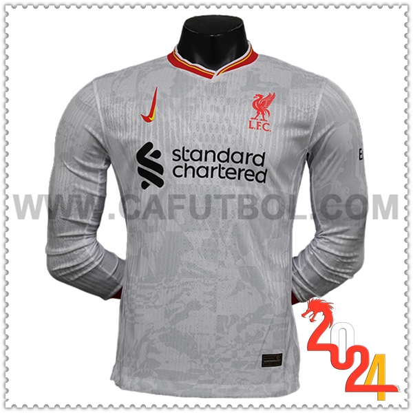 Tercero Camiseta Futbol FC Liverpool Mangas largas 2024 2025