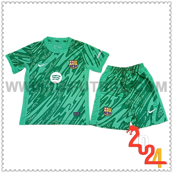 Equipacion del Portero FC Barcelona Ninos Verde 2024 2025