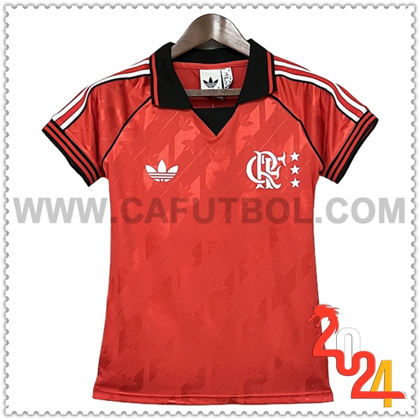 Camiseta Futbol Flamengo Mujer Rojo Edicion especial 2024 2025