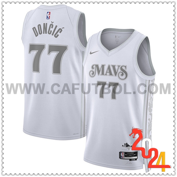 Camisetas De Futbol Charlotte Hornets (DONCIC #77) 2024/25 Blanco/Gris