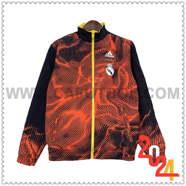 Rompevientos Real Madrid Naranja/Negro 2024 2025