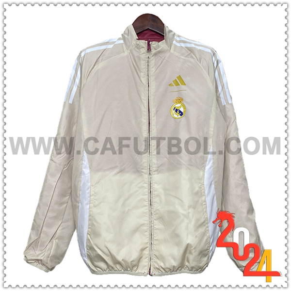 Rompevientos Real Madrid Beige/Blanco 2024 2025