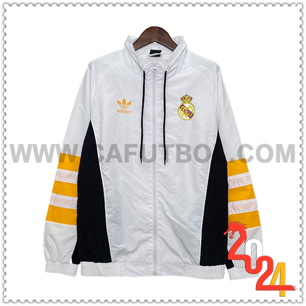 Rompevientos Real Madrid Blanco/Amarillo/Negro 2024 2025