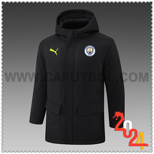 Chandal Plumas Con Capucha Manchester City Negro 2024 2025