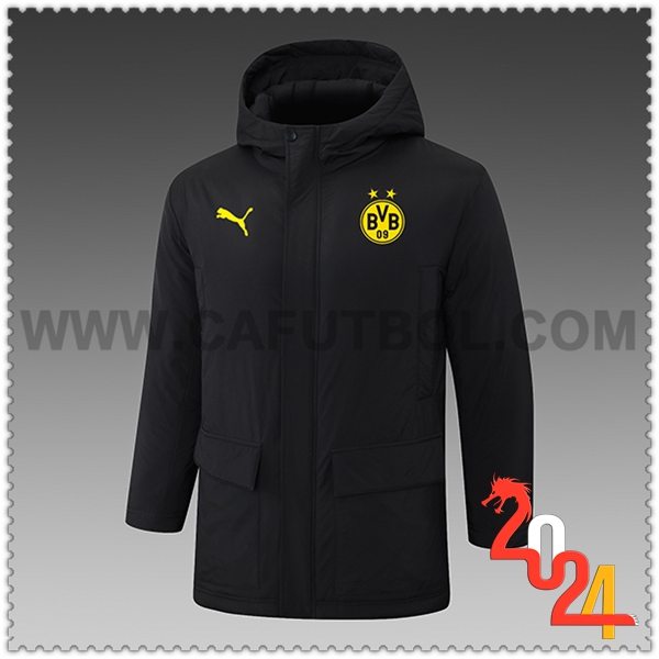 Chandal Plumas Con Capucha Dortmund Negro 2024 2025