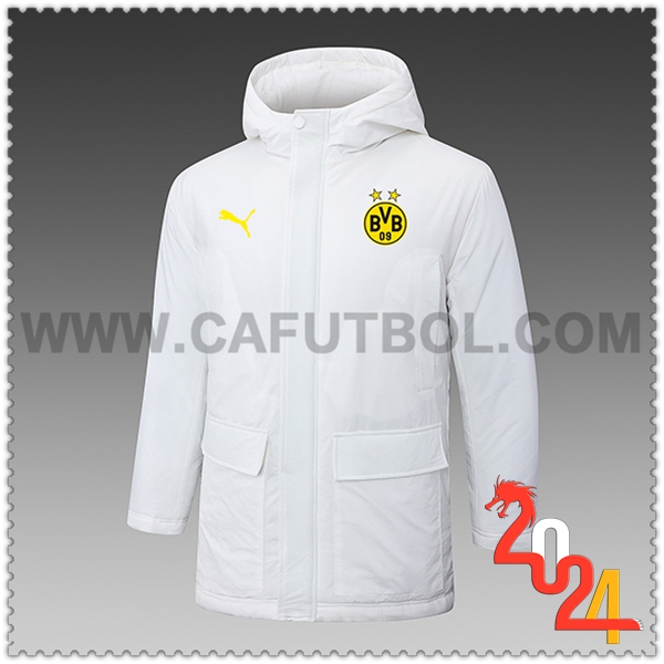 Chandal Plumas Con Capucha Dortmund Blanco 2024 2025