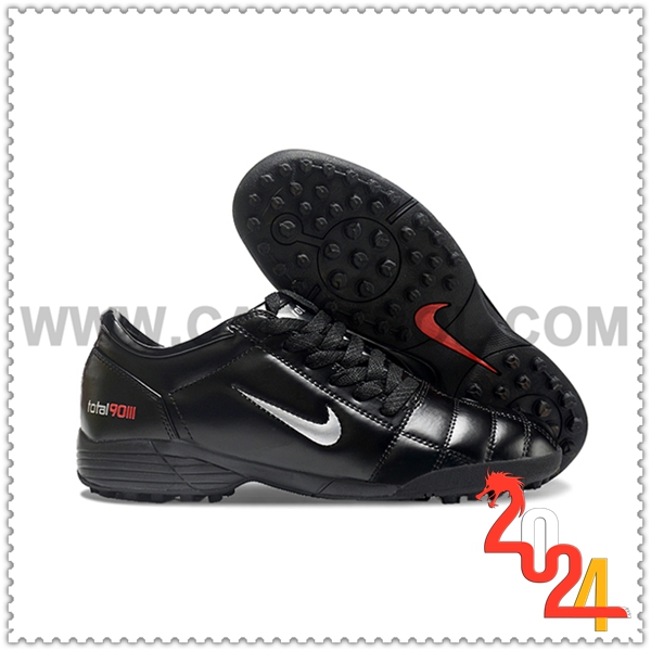 Nike Zapatos de Futbol T90 TF Negro