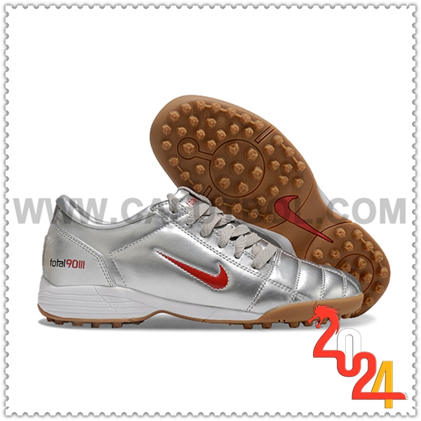 Nike Zapatos de Futbol T90 TF Gris