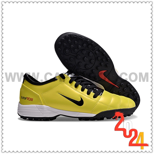 Nike Zapatos de Futbol T90 TF Amarillo/Negro